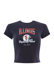Illinois Fighting Illini Women's Vintage Helmet Baby Tee