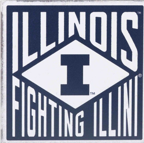 Illinois Fighting Illini Vintage Magnet