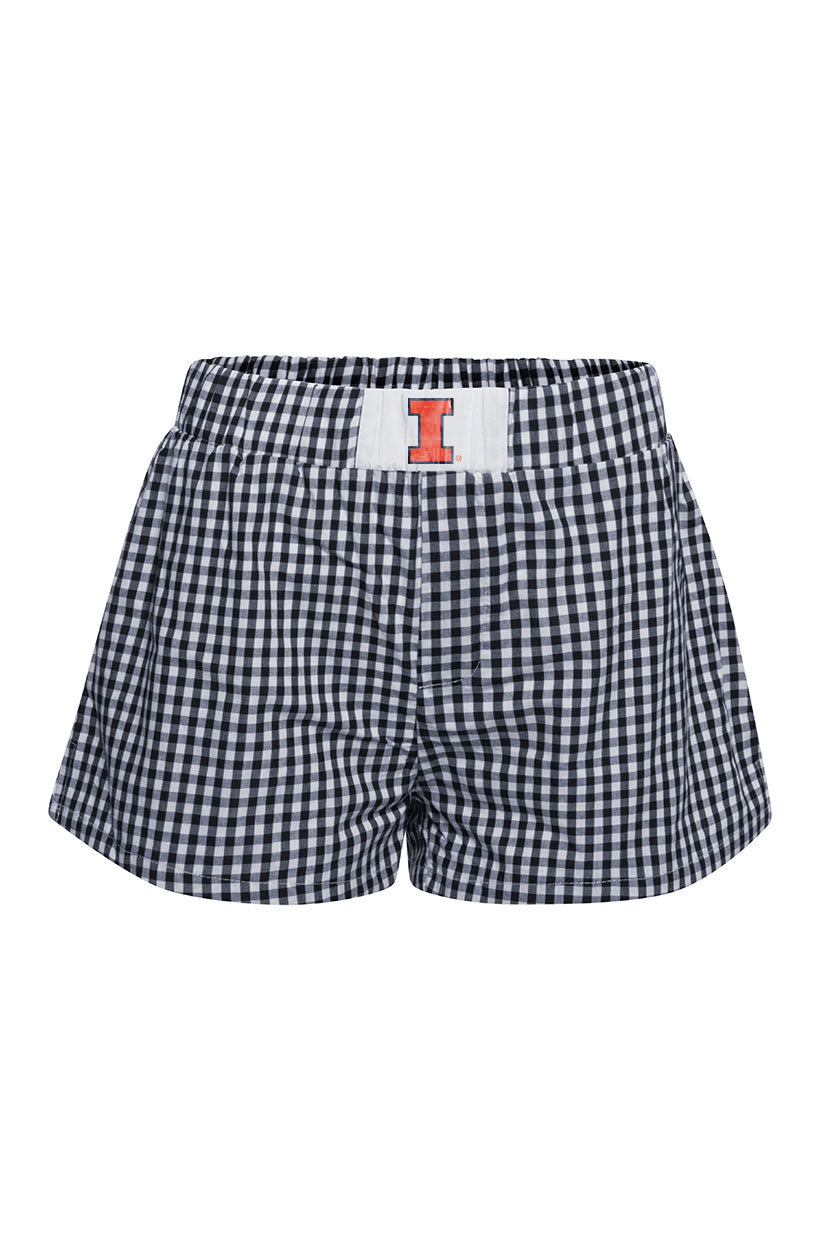 Illinois Shorts Women's Plaid Navy/White Hype & Vice