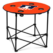 Illinois Fighting Illini Foldable Shield Logo Table - 27.6" Diameter
