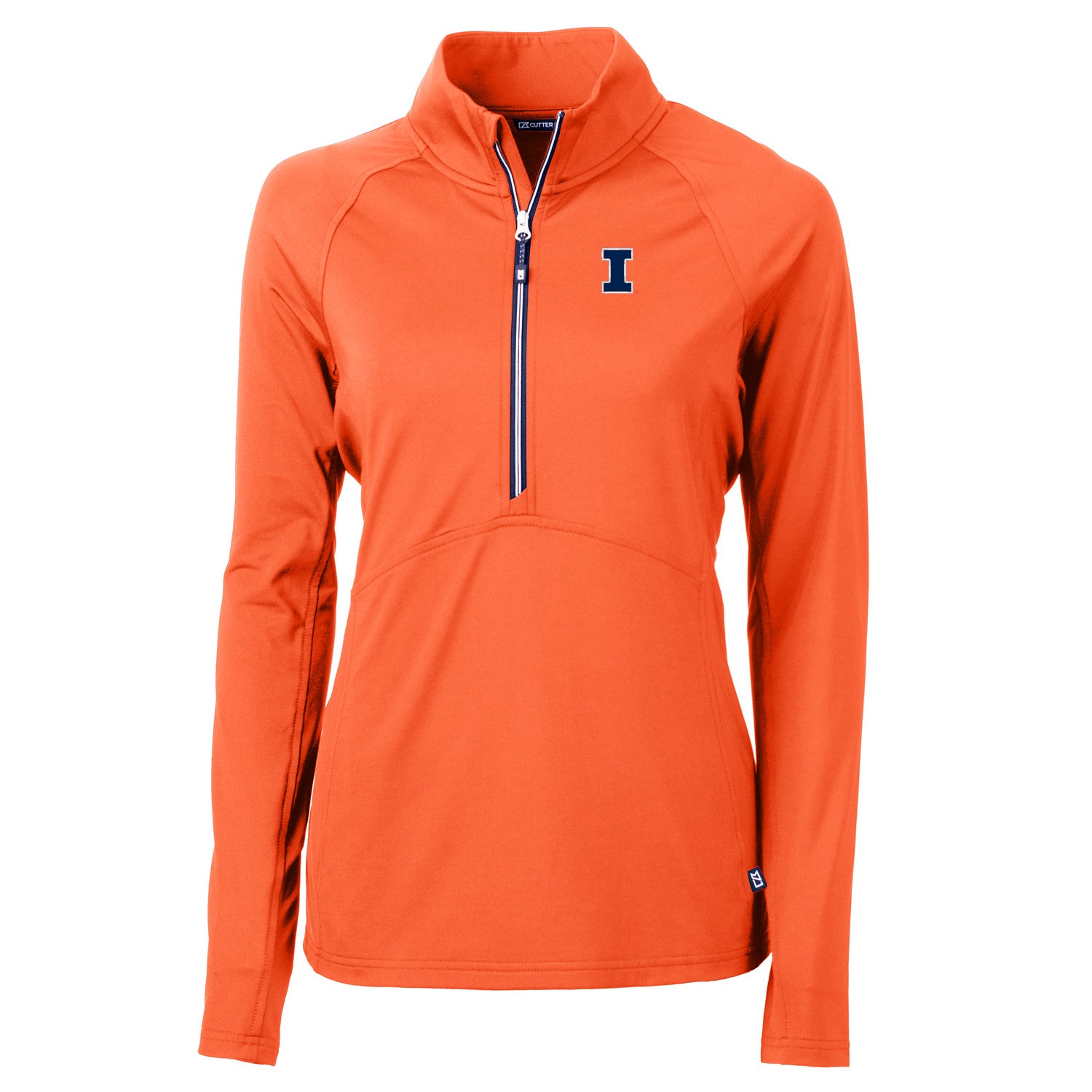 Illinois Fighting Illini Women's Cutter & Buck Adapt Block I Orange Quarter-Zip