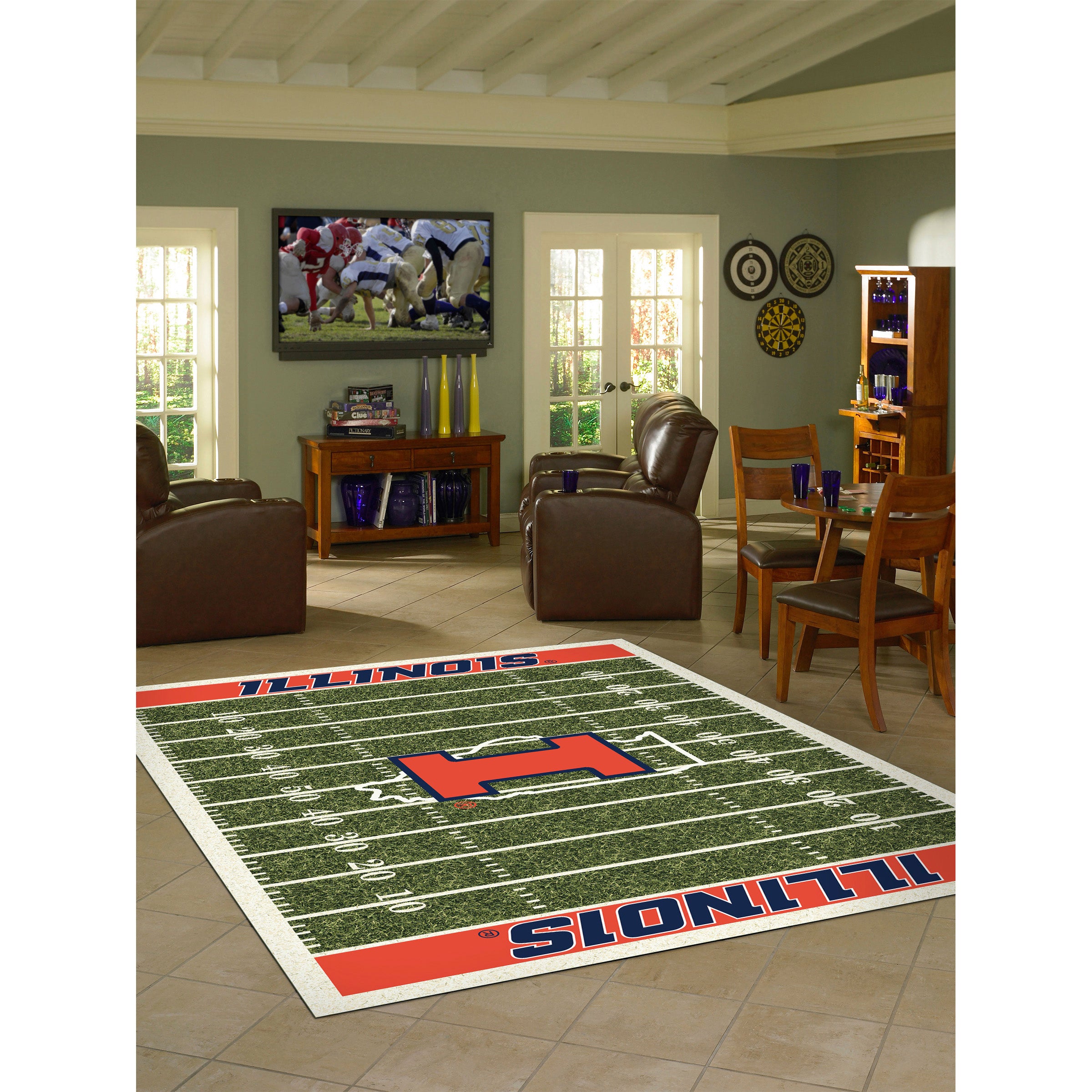 University of Illinois 8x11 Homefield Rug