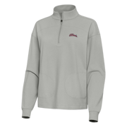 Fighting Illini Women's Antigua Grey Script Sueded Half Zip