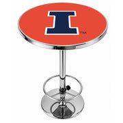 Illinois Fighting Illini Block I Chrome Pub Table - 27"x27"x33"