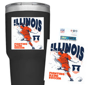 Illinois Soccer Abstract Sticker
