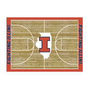 University of Illinois 8x11 Courtside Rug