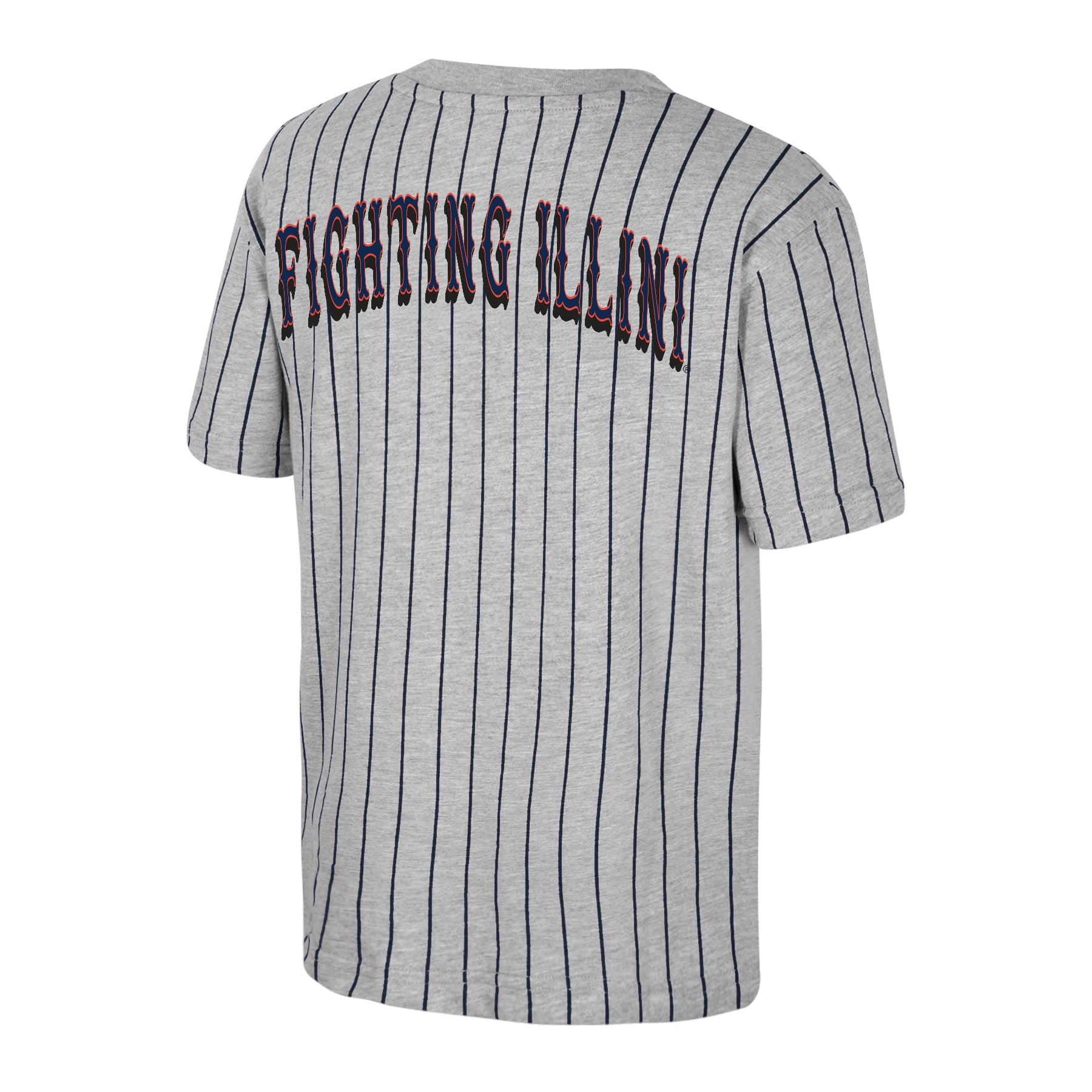 Illinois T-Shirt Kids Grey/Navy Pinstripe