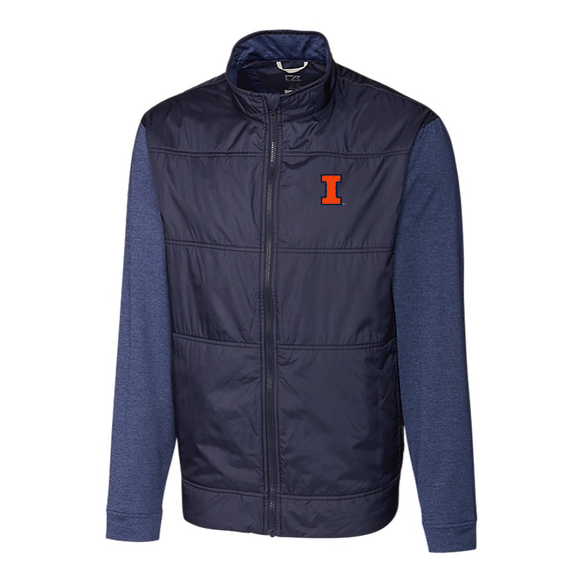 Illinois Fighting Illini Men's Big and Tall Stealth Full-Zip