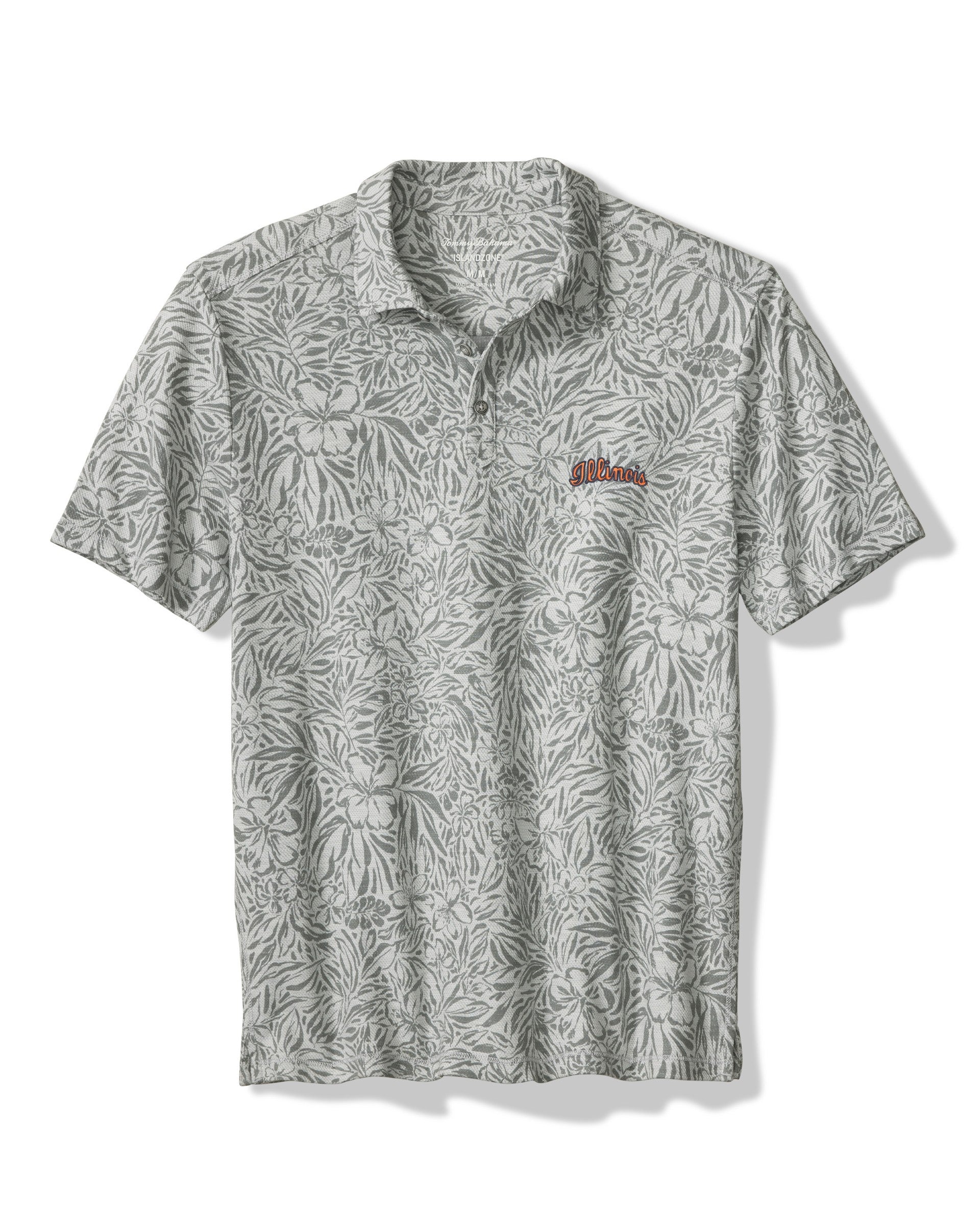 Illinois Polo Men's Grey Floral Tommy Bahama Script