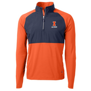 Illinois Fighting Illini Men's Adapt Colorblock Quarter-Zip Alumni
