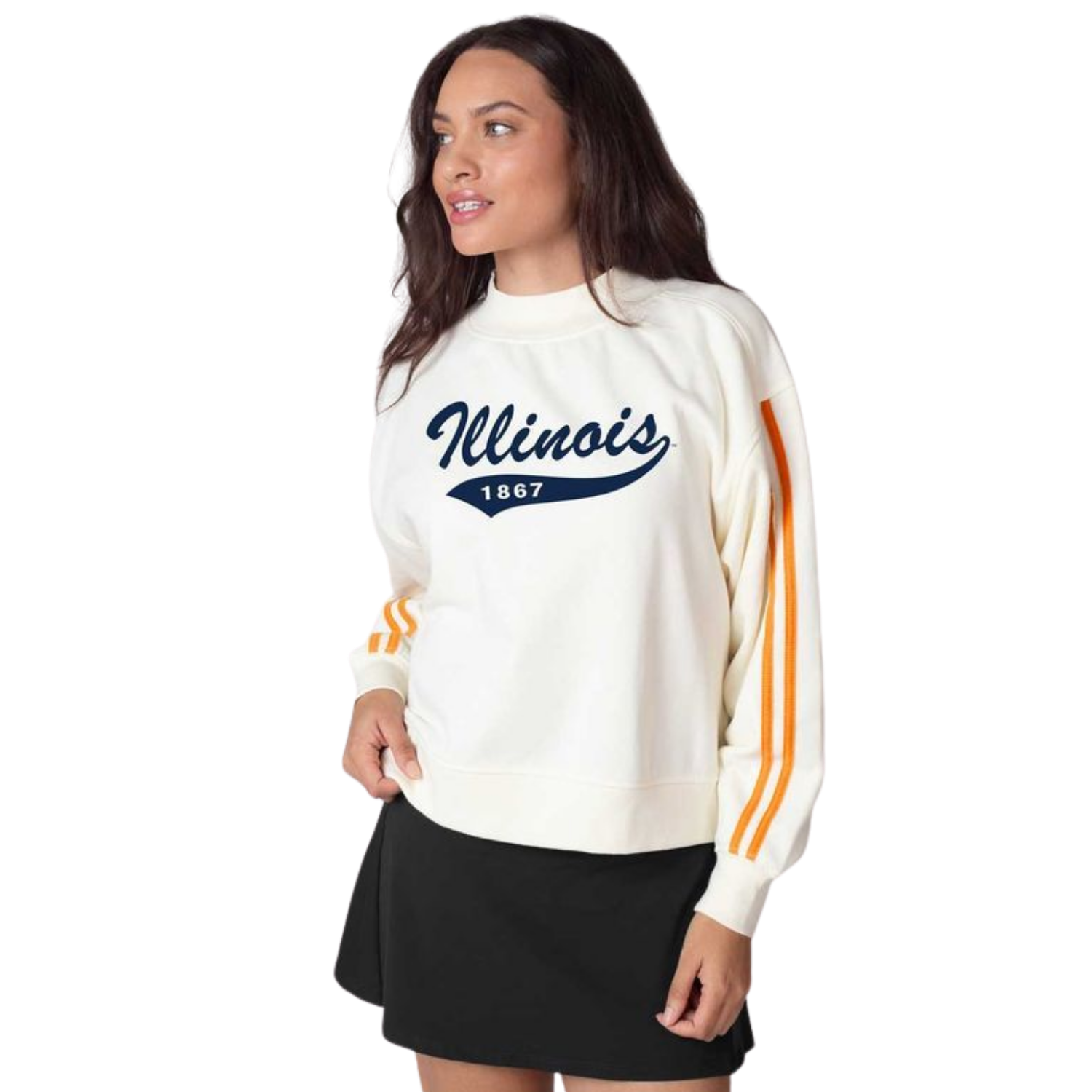 Fighting Illini Women's Chicka-D Varsity Mock Neck Crew