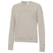 Illinois Sweatshirt Women's Tan Embroidered