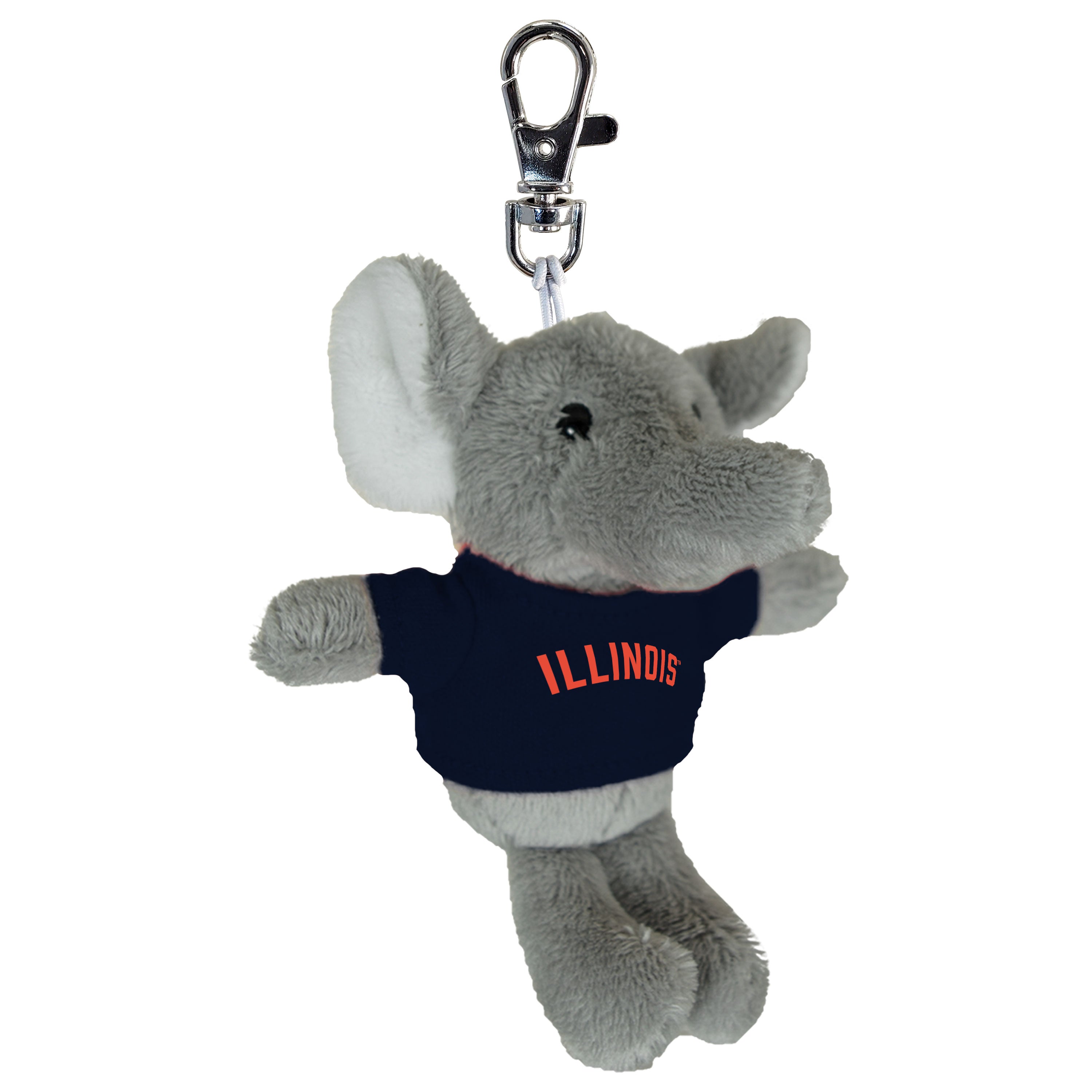 Illinois Keychain Grey Elephant