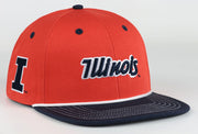 Illinois Orange and Navy Flatbill Rope Hat