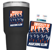 Fighting Illini Navy Marching Illini Decal