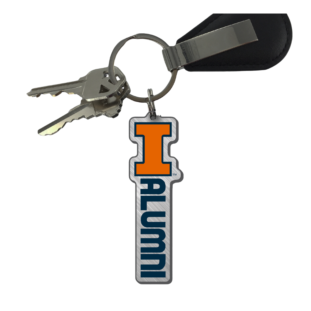 Fighting Illini Acrylic Block I Alumni Keychain