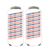 Illinois Koozie 24oz White Repeat Print