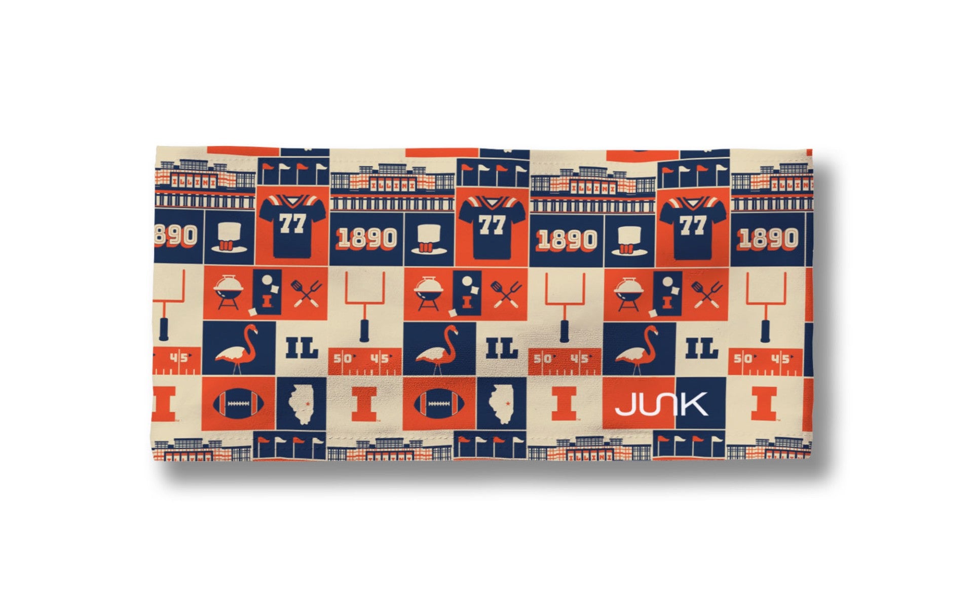 Illinois Headband Tailgate Colorblock Logo