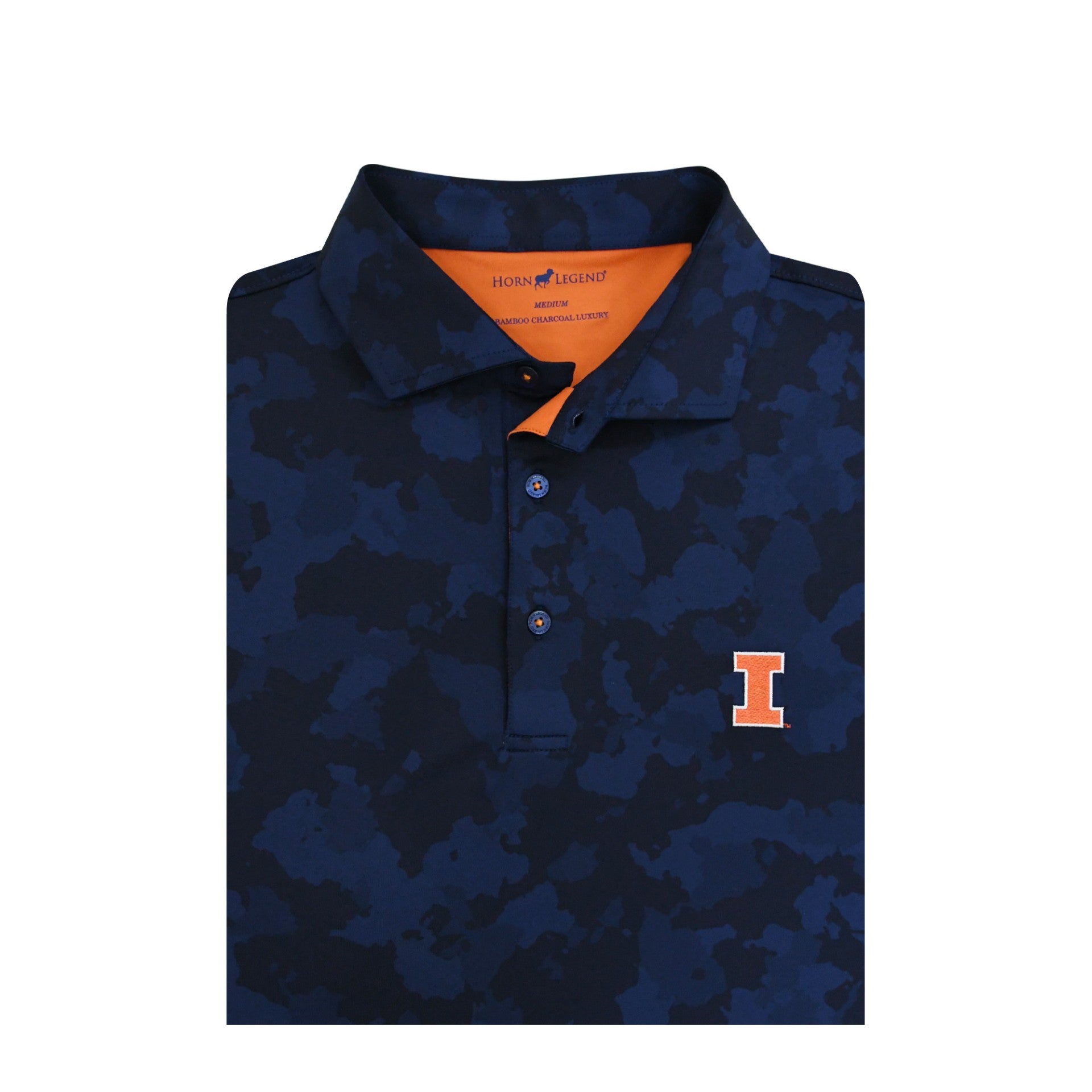 Illinois Horn Legend Tonal Camo Print Elevated Polo