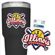 Illinois Fighting Illini Softball Durable Decal