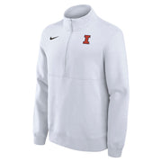 Illinois Fighting Illini Men's Nike White Club Fleece Quarter-Zip