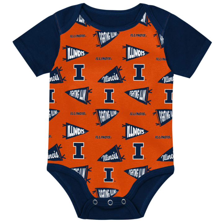 Fighting Illini Infant Cut & Sew Pennant Onesie