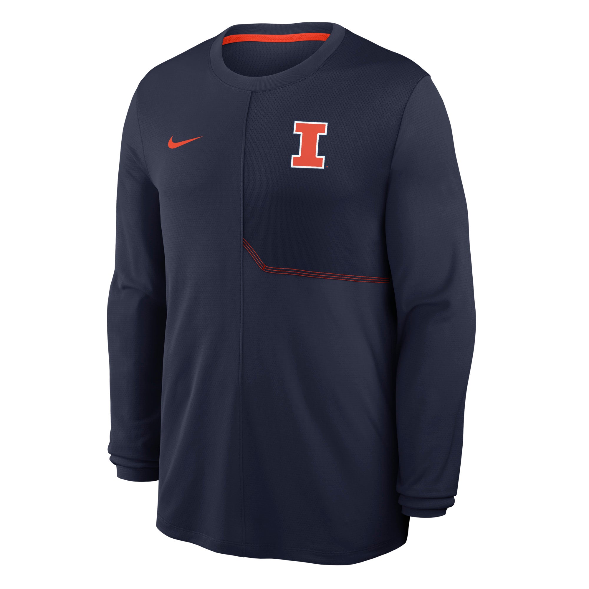 Illinois Long-Sleeve Shirt Nike Navy Coach