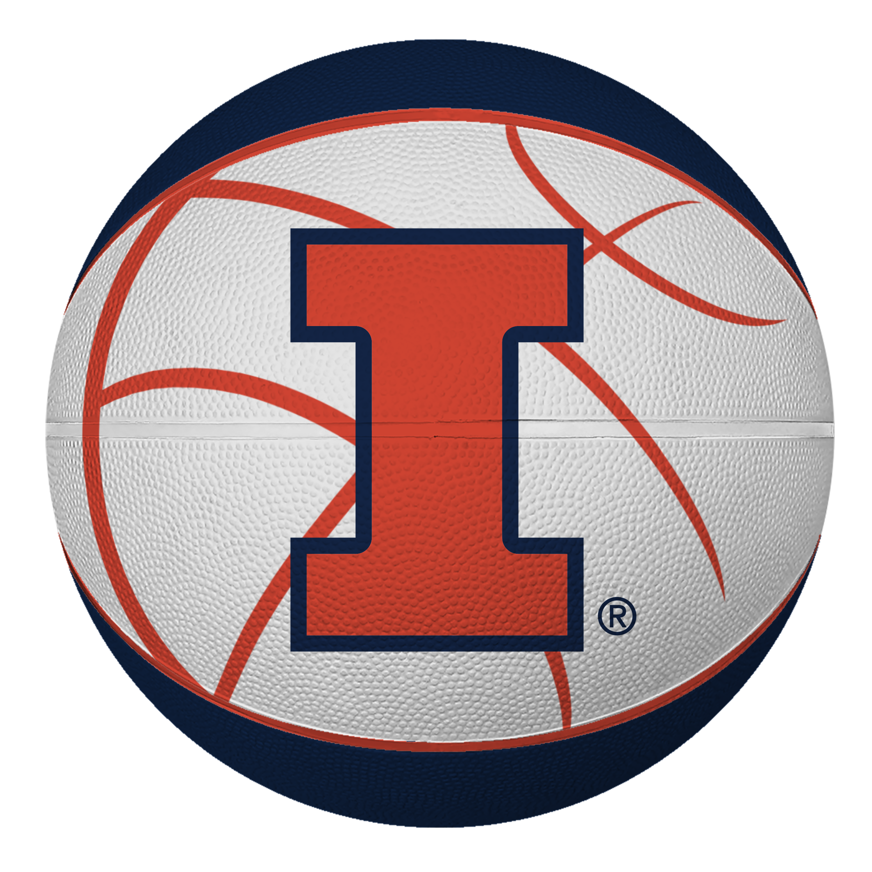 Illinois Fighting Illini Official Size Rubber Basketball