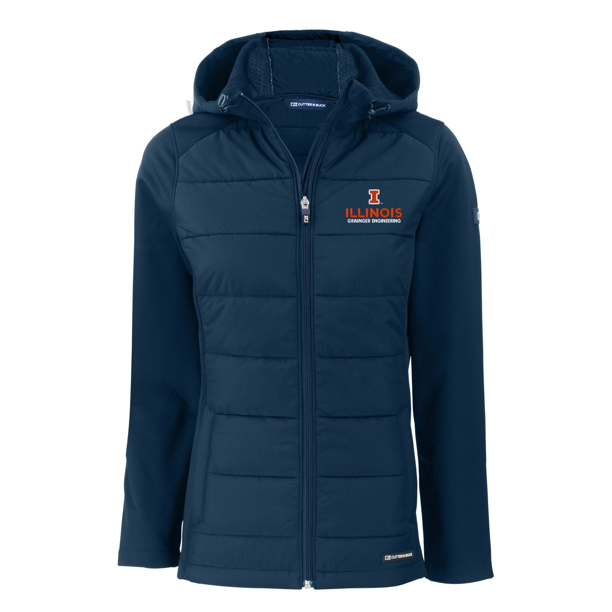 Illinois Fighting Illini Women's Evoke Hybrid Hooded Jacket Grainger