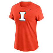 Illinois Fighting Illini Women's Nike Block I Coton Short Sleeve Tee