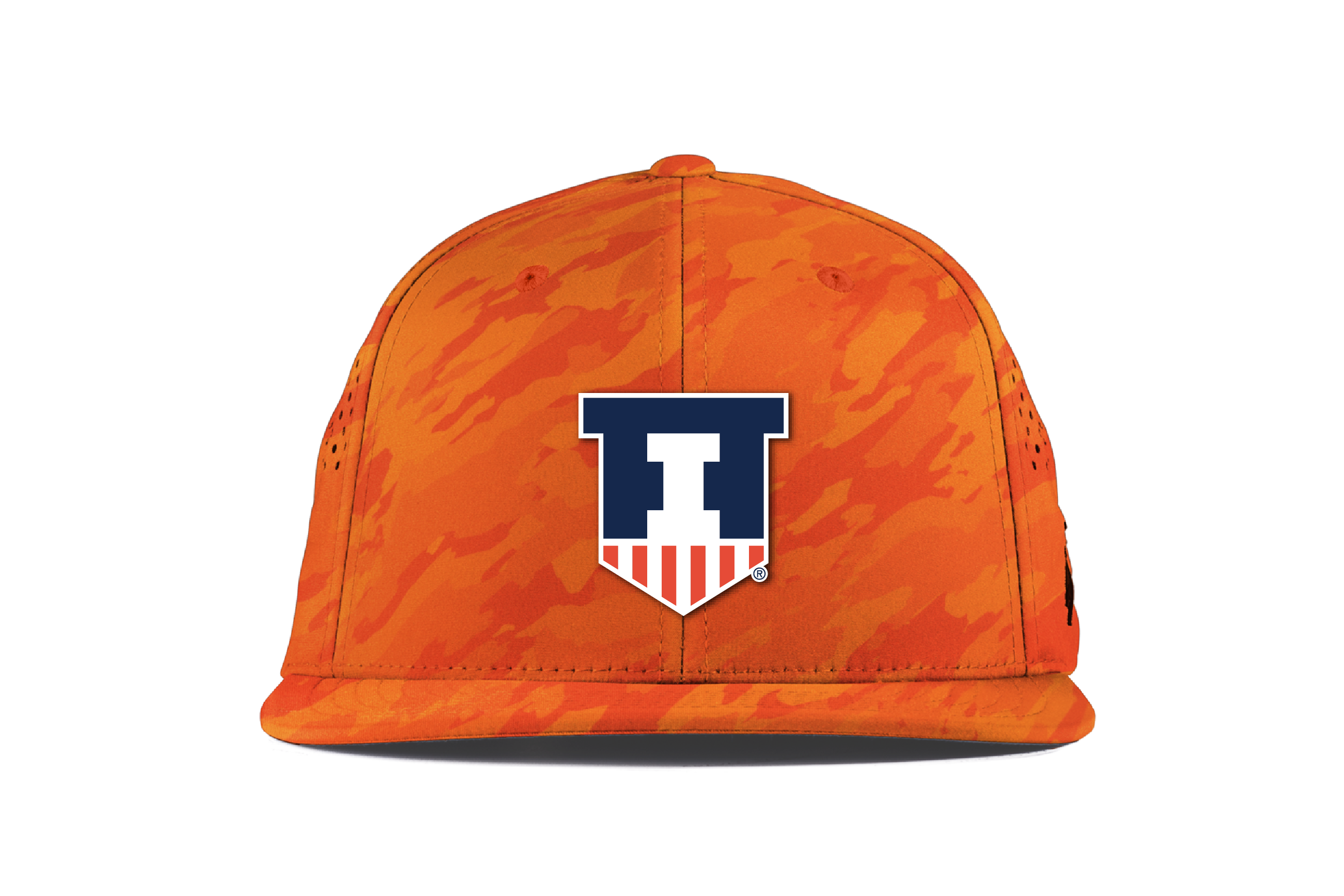 Illinois Hat Orange Camo Branded Bills