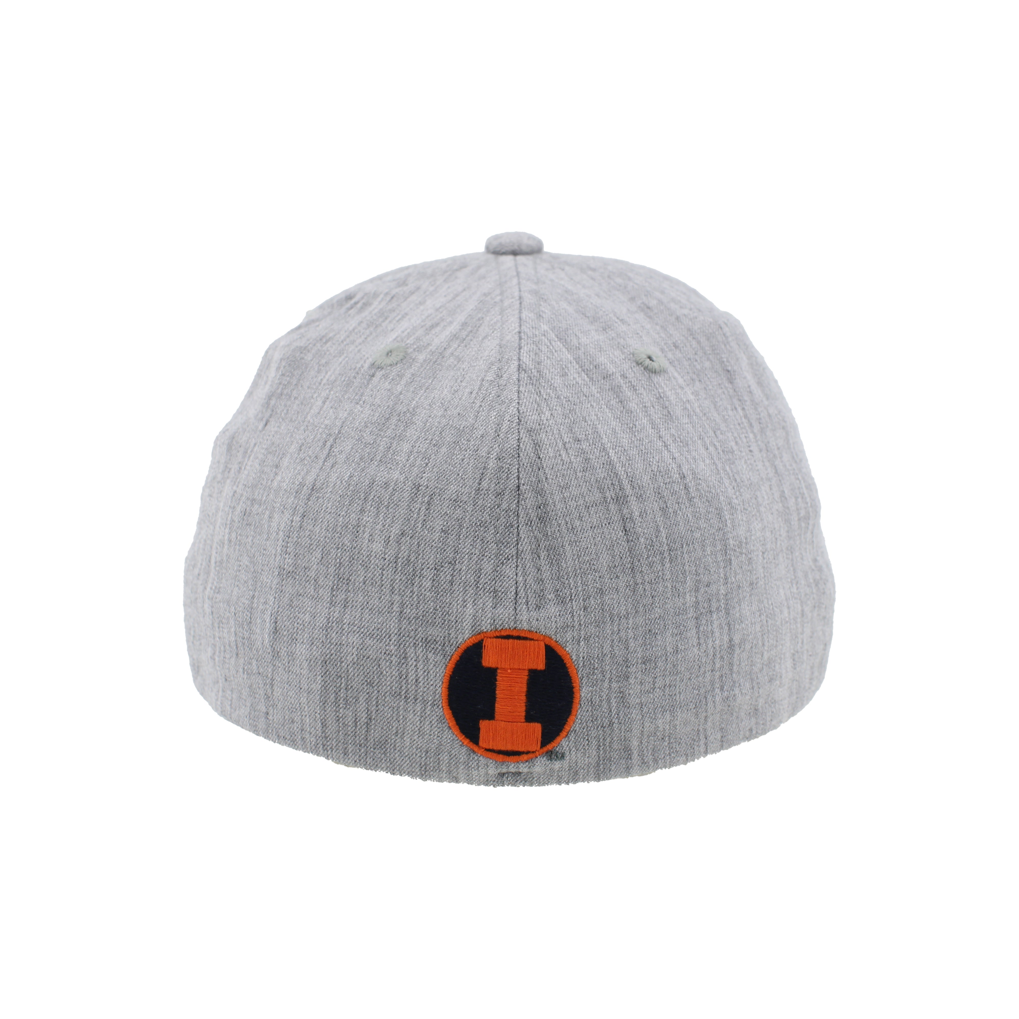 Illinois Hat Fitted Grey Vintage Circle Logo