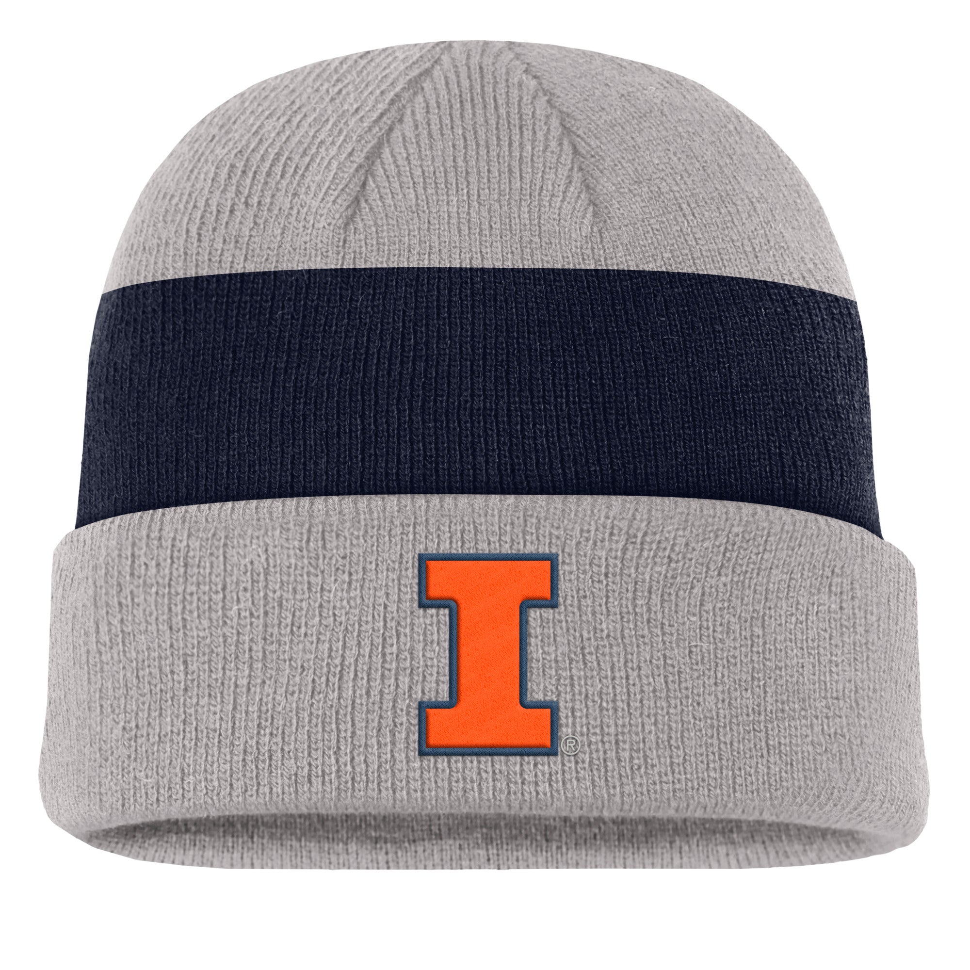 Illinois Fighting Illini Nike Terra Stripe Beanie Pewter