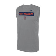 Illinois Nike Tank Grey Fighting Illini