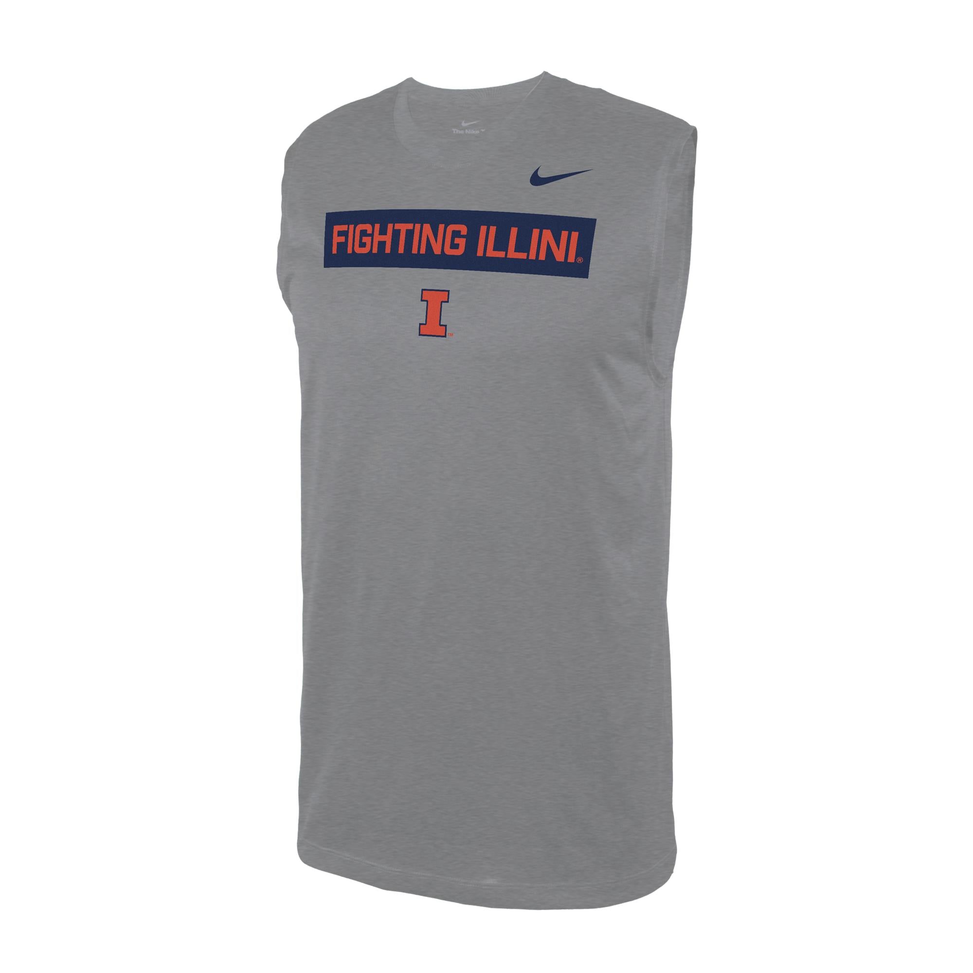 Illinois Nike Tank Grey Fighting Illini