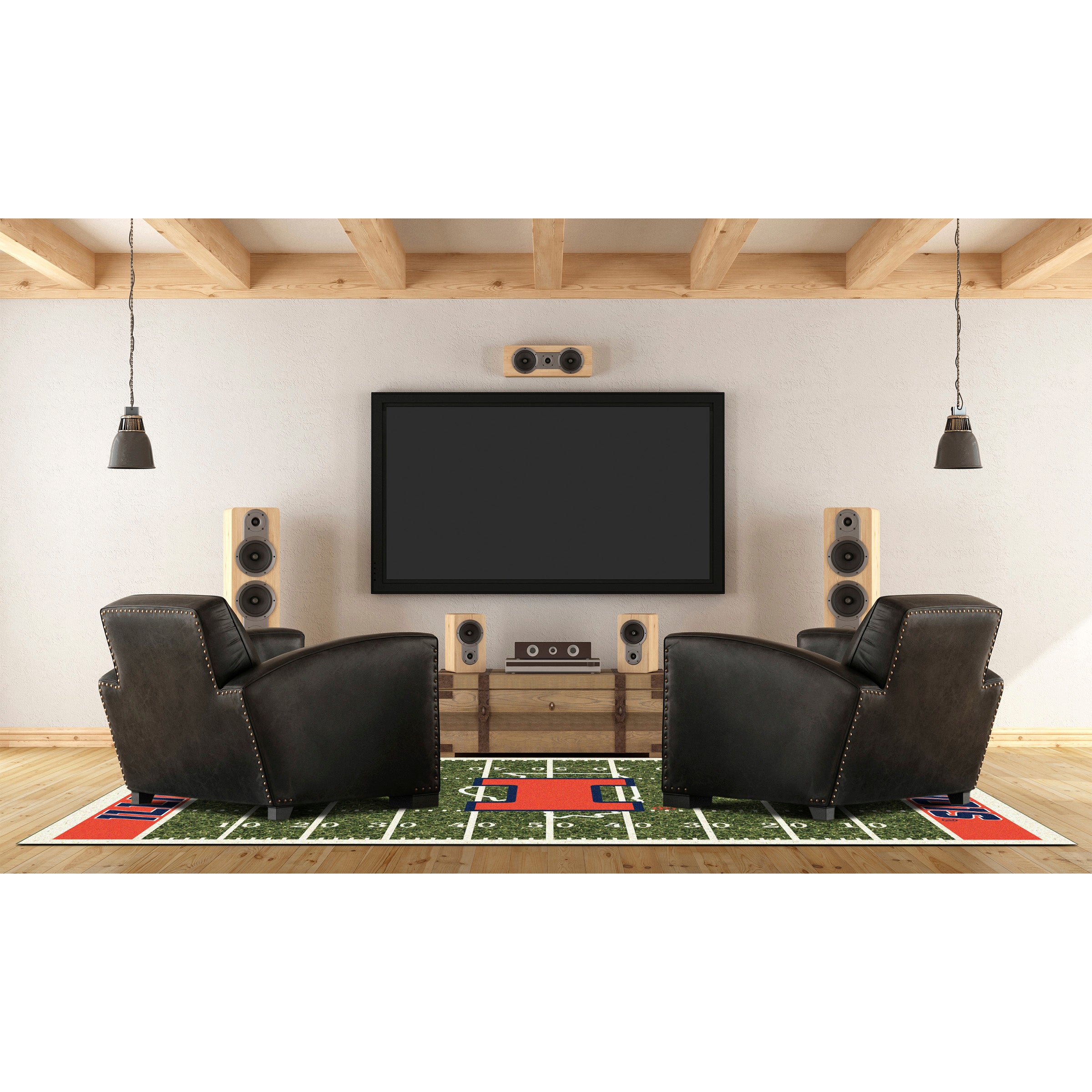 University of Illinois 6x8 Homefield Rug