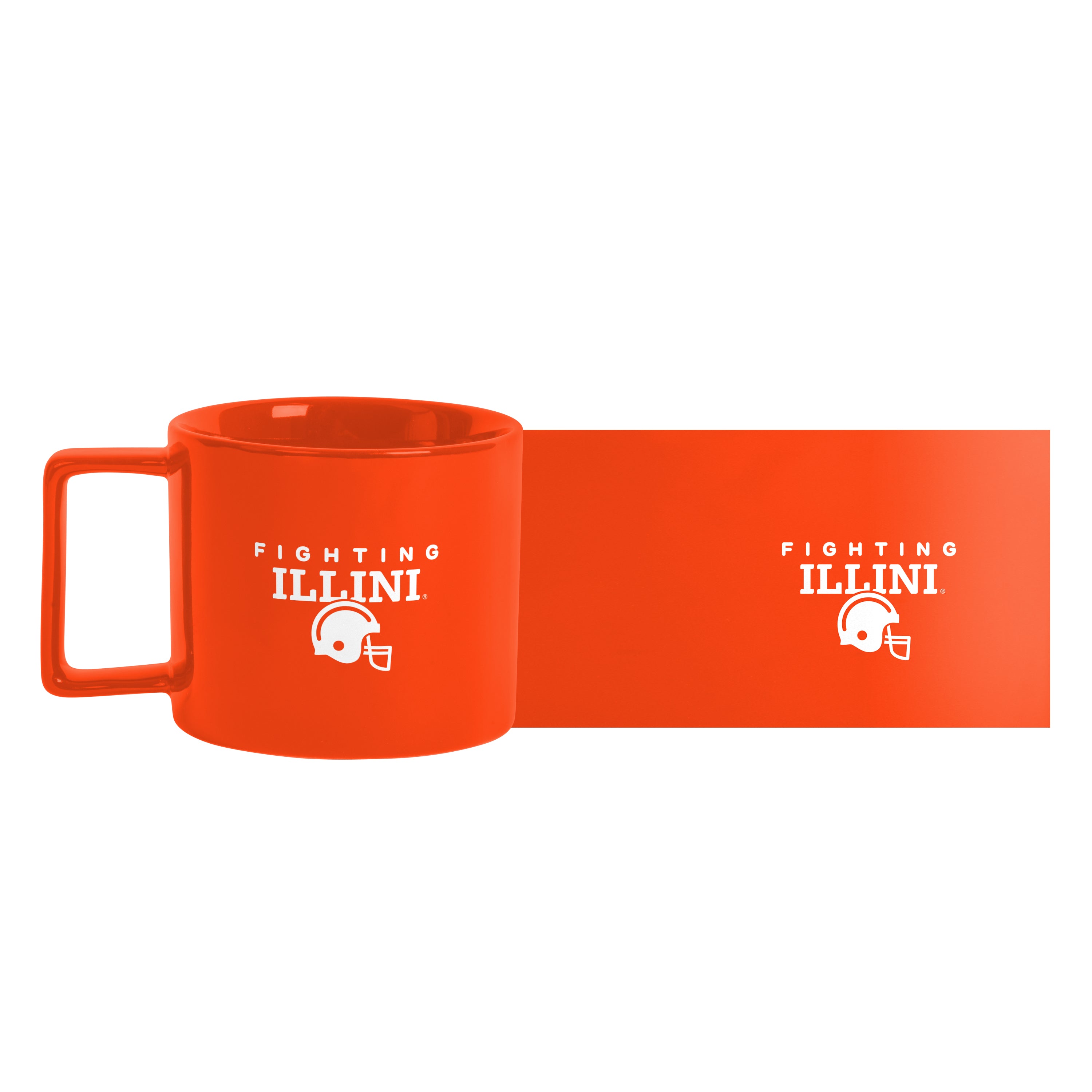 Illinois Fighting Illini Square Handle Football Mug