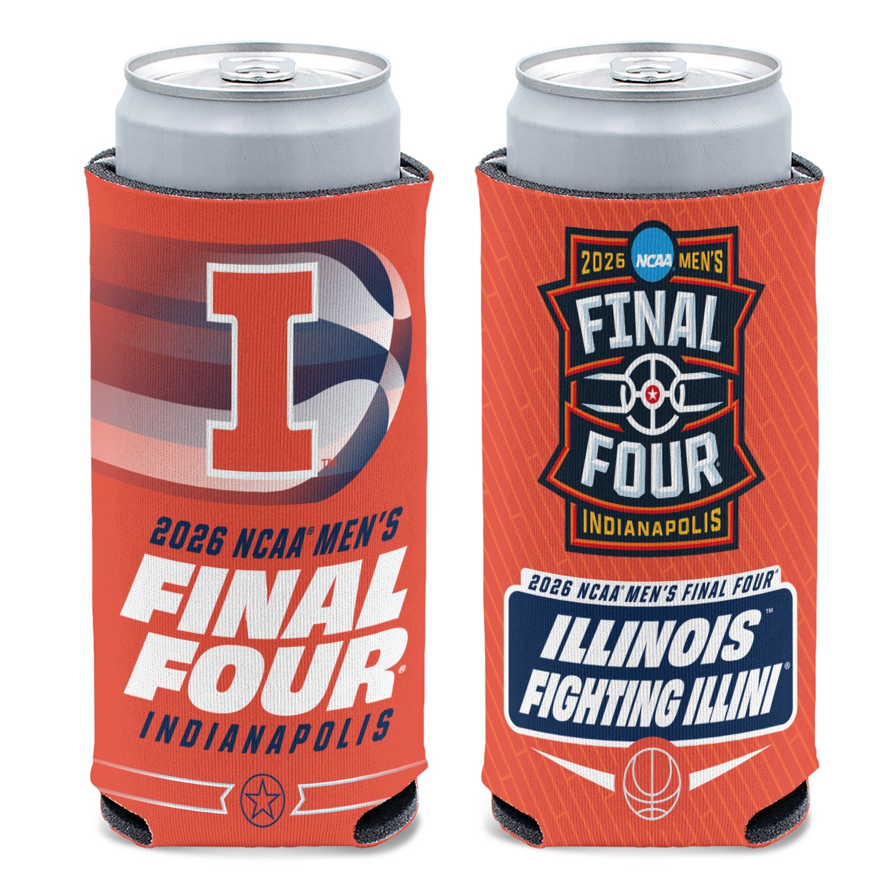 Illinois Basketball 2026 Final Four Slim Can Koozie