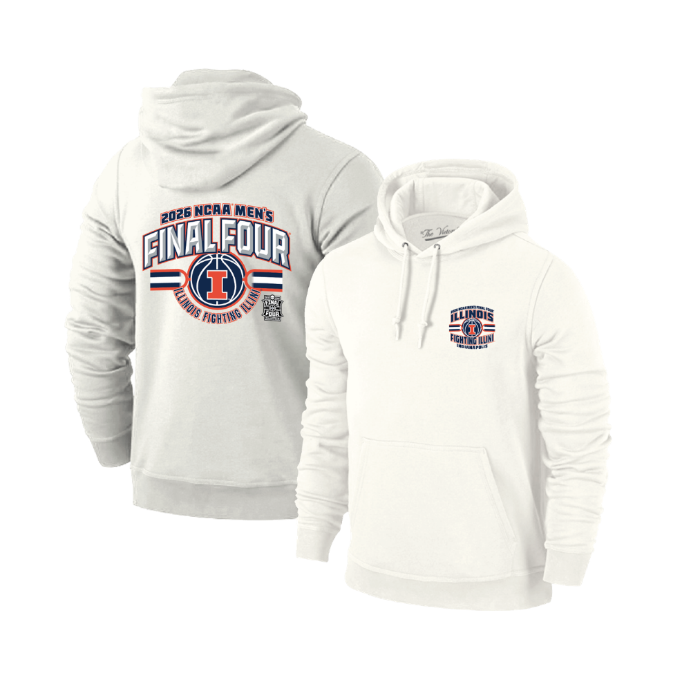 Illinois Basketball 2026 Final Four Off-White Front/Back Hoodie