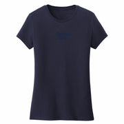 Illinois T-Shirt Women's Navy Embroidered Tonal Script