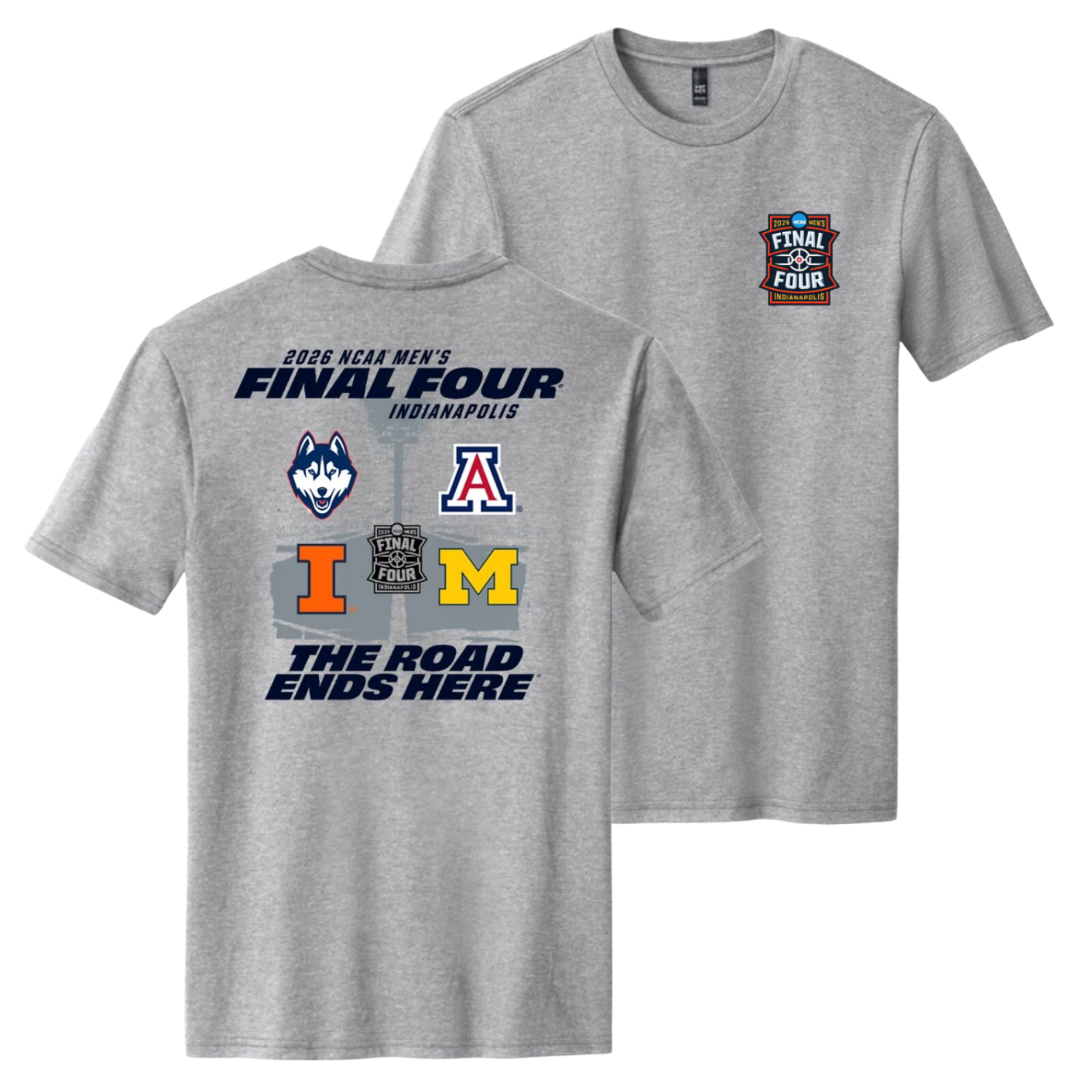 Illinois Fighting Illini Basketball Final Four Field Heather Tee Short Sleeve Tee