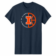 University of Illinois Basketball Tee Navy/Orange