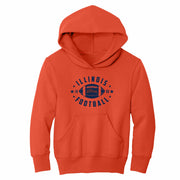 Illinois Football Hoodie Kids Orange Script Stars