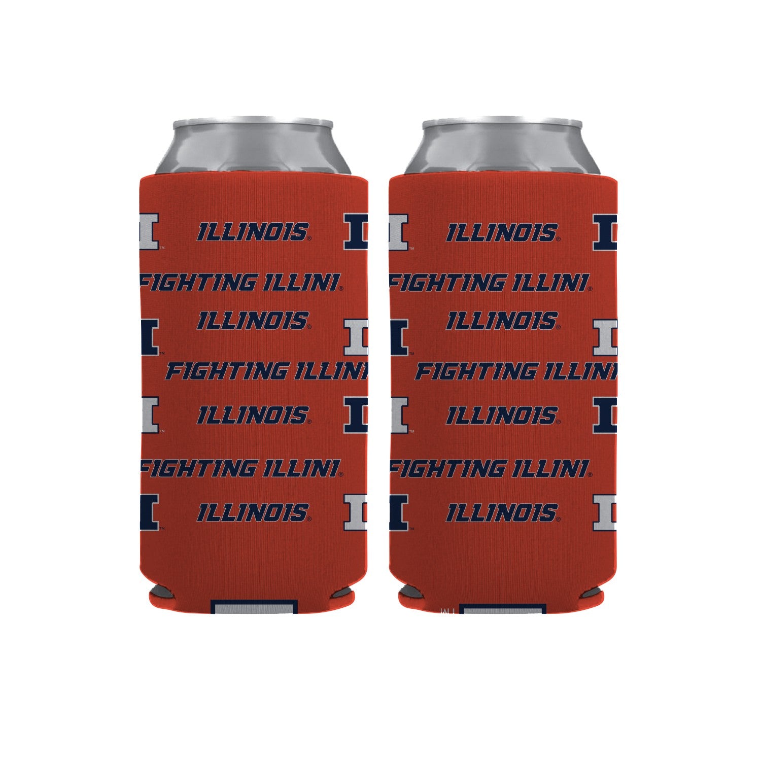 Illinois Koozie 16oz Orange Print
