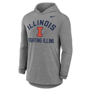 Illinois Fighting Illini Nike Dri-FIT Cotton Long Sleeve Hooded Tee