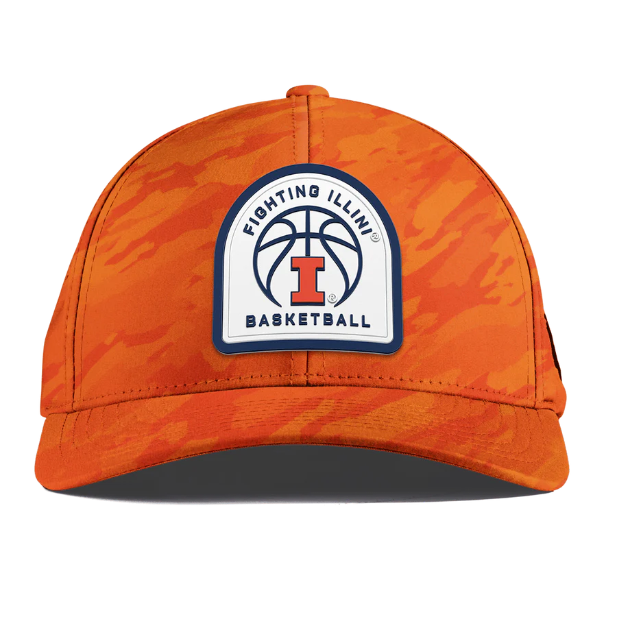 Illinois Basketball Hat Orange Camo Branded Bills