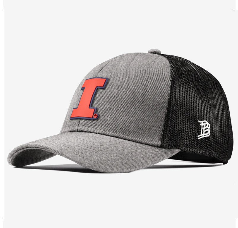 Illinois Fighting Illini Branded Bills Stretch Snapback Trucker Hat