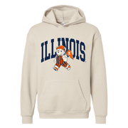 Illinois Fighting Illini Pennant Bear Arch Hooded Sweatshirt