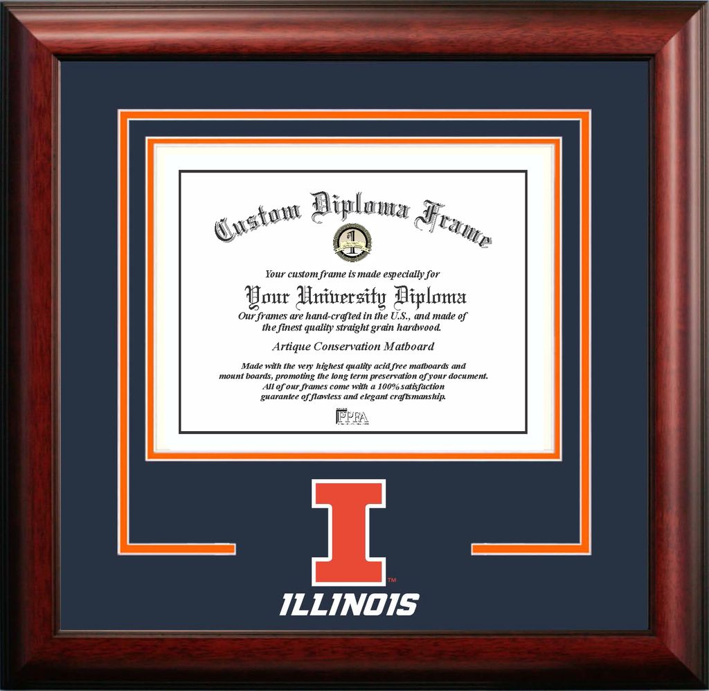 Illinois Fighting Illini Spirit Diploma Frame - 11" x 8.5"