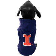 Illinois Dog Hoodie Navy Block I